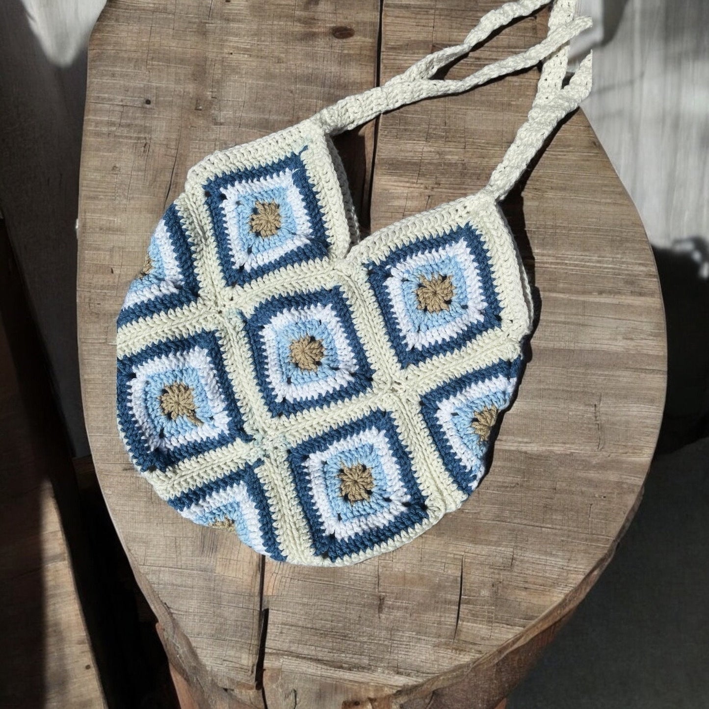 PATTERN ONLY- Crochet Granny Square Tote bag