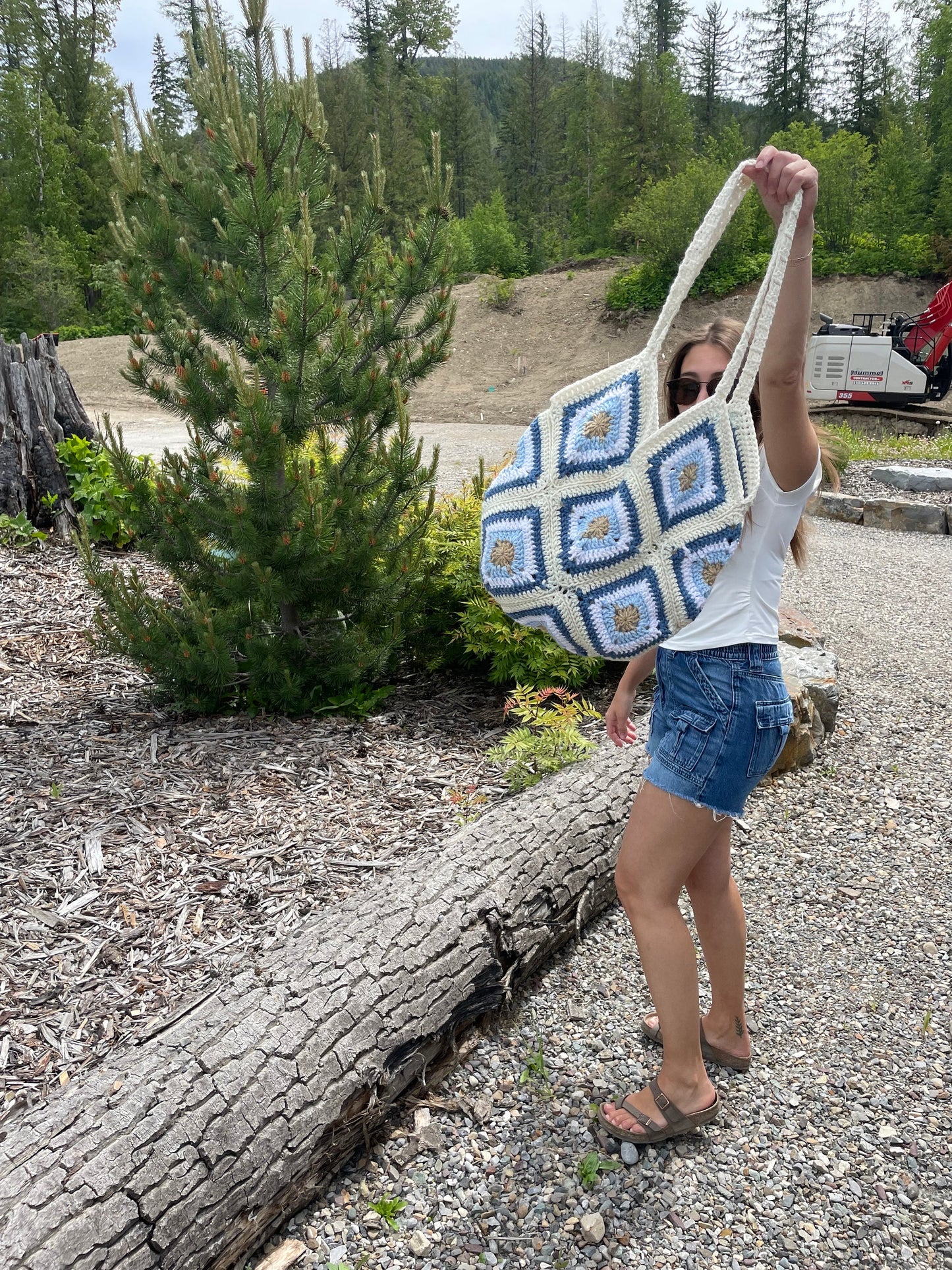 PATTERN ONLY- Crochet Granny Square Tote bag