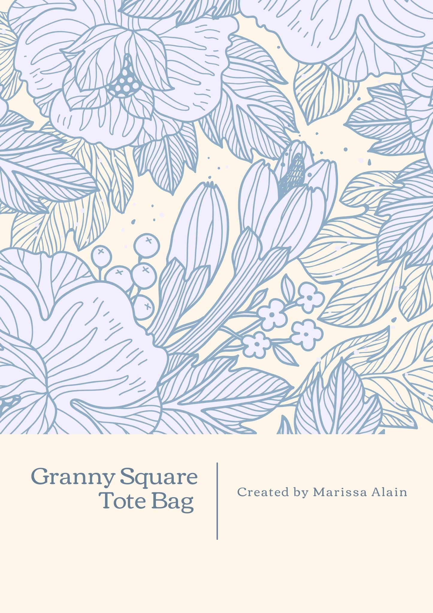 PATTERN ONLY- Crochet Granny Square Tote bag