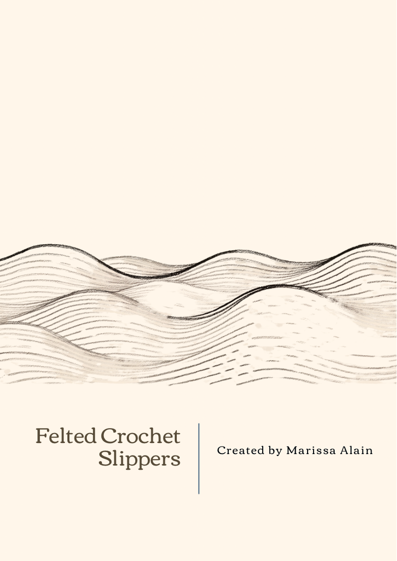 Felted Slippers Pattern-PDF ONLY