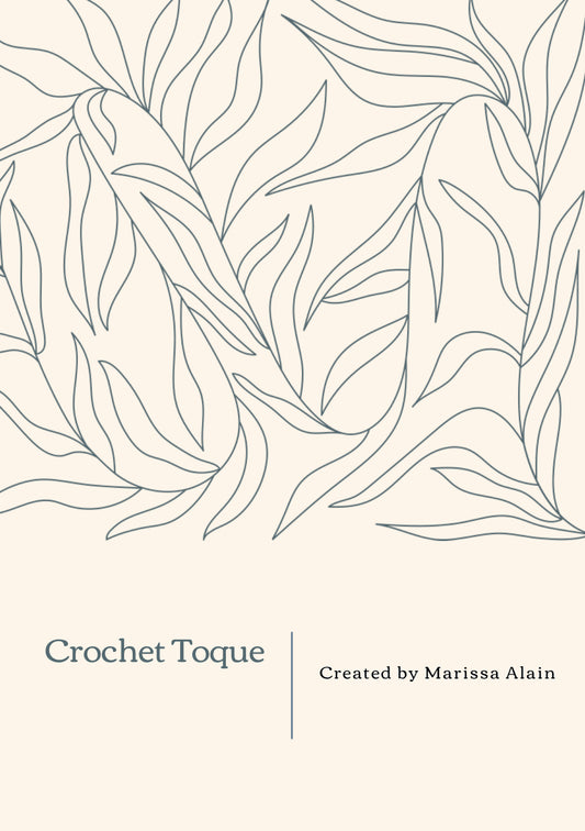 Crochet Toque Pattern For Beginners-PDF ONLY